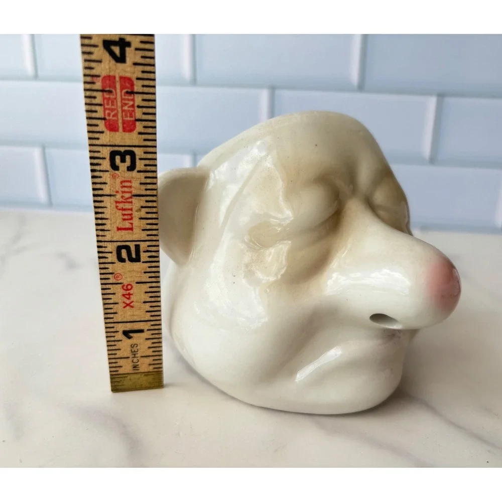 Studio‎ Pottery Egg Separator Grotesque Face Pink Nose Ceramic Boogyman